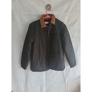 nwt boys wonder‎ nation quilted jacket large 10-12 black soot